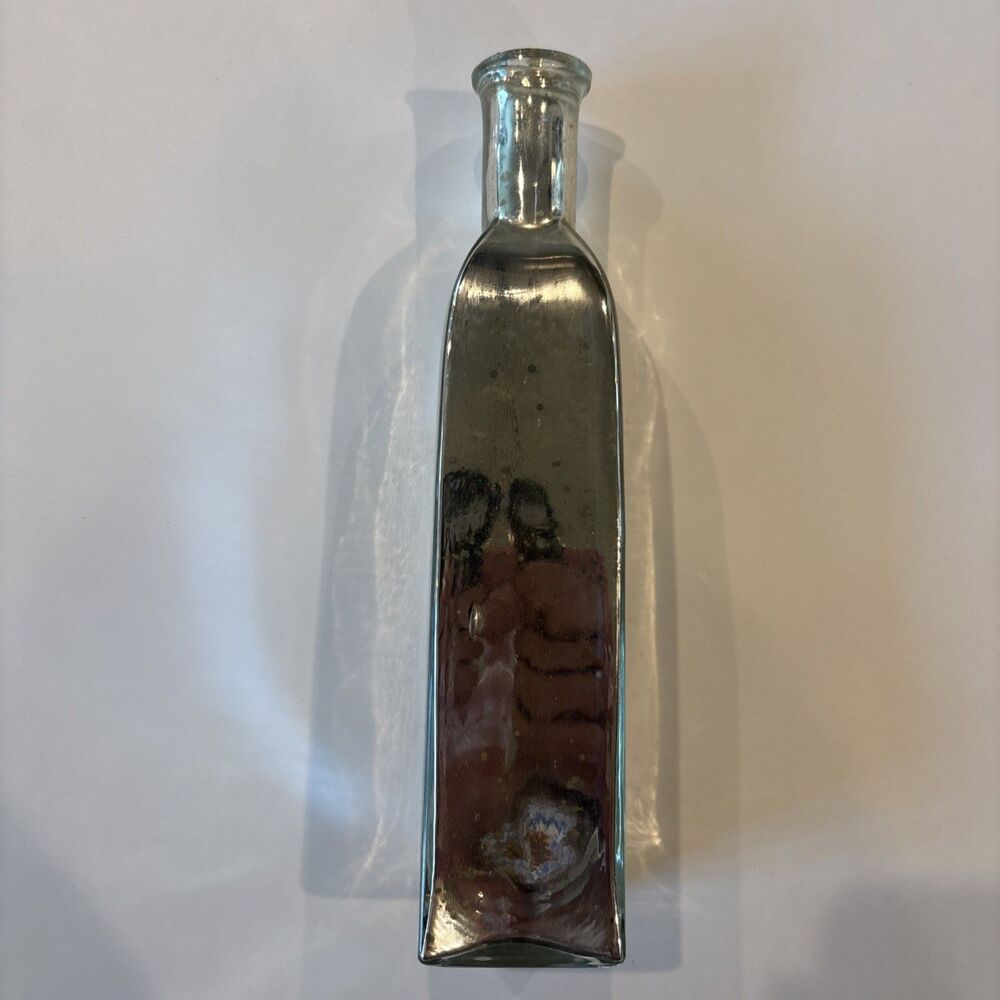 Hobby Lobby 8.25" Silver Metallic Mercury Glass Bottle Bud Vase Modern Decor